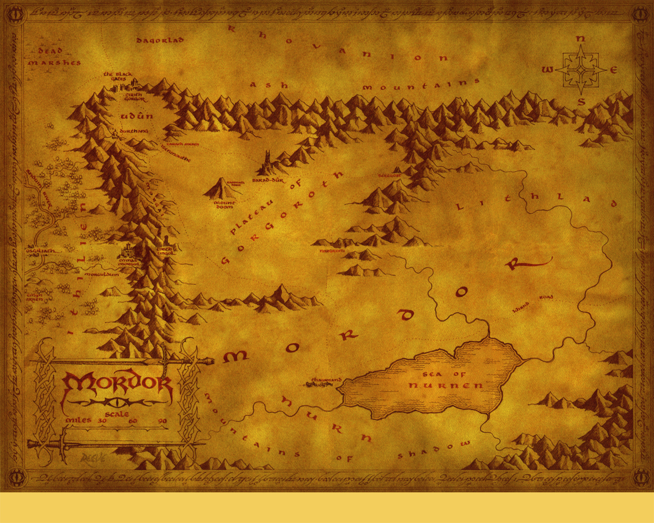 Image 10149: high_res lotr map middle_earth mordor